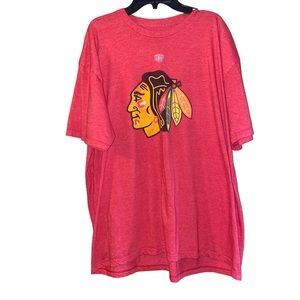 Chicago Blackhawks Old Time Hockey NHL Red Short Sleeve T-shirt Men’s Size 2XL